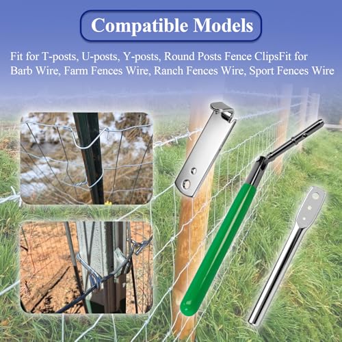 1 Set (4 Pcs) Fence Wire Twister, for Securing T/U/Y/Round-Posts Clips