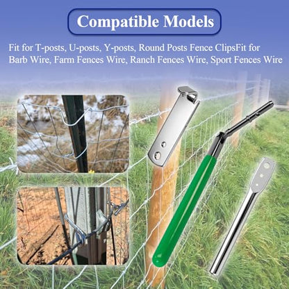 1 Set (4 Pcs) Fence Wire Twister, for Securing T/U/Y/Round-Posts Clips