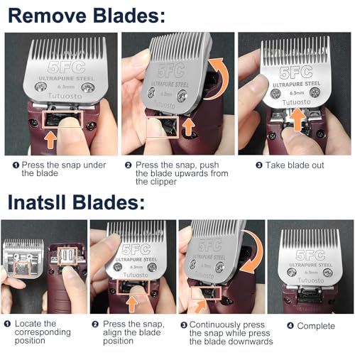 5FC Clipper Blade Compatible with Andis, Wahl and Oster Dog Clippers - color: 5FC