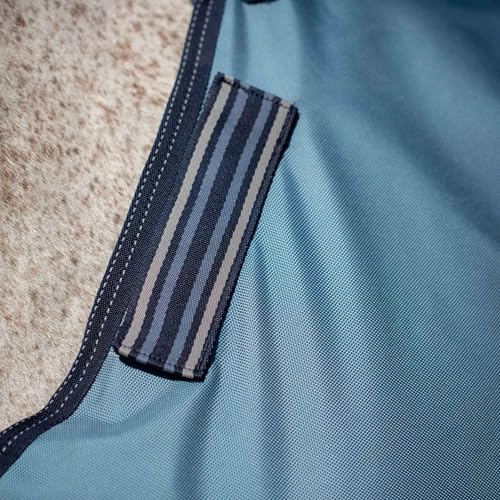 Equinavia Thunder 360 Detachable Neck Light Weight Turnout Blanket 100g - Bluestone Blue - 69 in - color: Bluestone Blue, size: 69 in