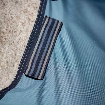 Equinavia Thunder 360 Detachable Neck Light Weight Turnout Blanket 100g - Bluestone Blue - 84 in - color: Bluestone Blue, size: 84 in