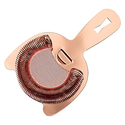 Barfly Fine Mesh Spring Strainer, Copper Plated - color: Copper