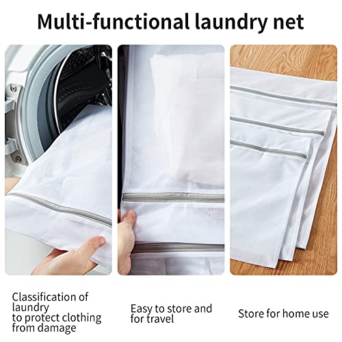 Mesh Bra Bags for Laundry(9 Pack) by MDSXO, White Lingerie Bags for Washing Delicates,Baby Laundry,Sock,Travel Storage[1XXL/2XL/3L/2M/2bra bags] - size: 9Pack(Family Size2)