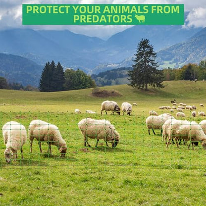 Electric Fence Netting, 35.4" H x 164' L, Portable Livestock Nets Mesh for Hog, Dogs, Deer, Goats, Electric Fencing for Backyards, Homesteaders, Farms, Ranches, Gardens - size: 35.4" H x 164' L Livestock