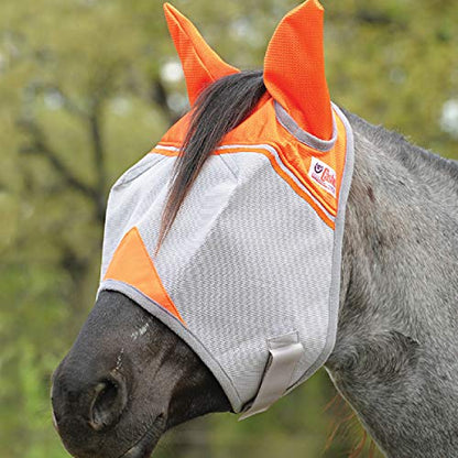 Cashel Crusader Fly Mask, Long Nose with Ears - color: Orange