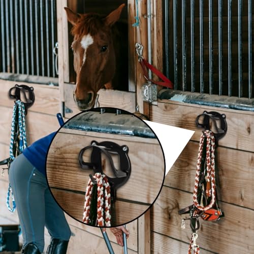 Cididu 12 Counts Horse Bridle Rack, Metal Bridle Hooks Bracket, Bridle Holder Wall Mount with Tubes and Screw, Horse Tack Harness Storage Halter Hanger for Tack Room Horse Barn Supplies