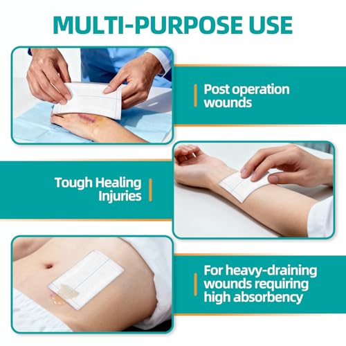 General Medi Sterile Abdominal Combine Pads - 25 Count 5" x 9" Individually Wrapped Absorbent & Thick Pads