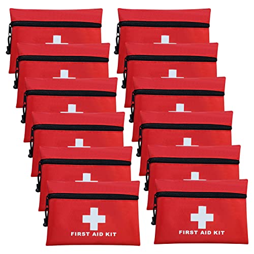 12pcs Mini First Aid Kit Empty Bag with Zipper (Bag Only) - size: 20*14CM/7.87*5.5inch