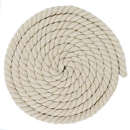 Super Soft 3 Strand Twisted Cotton Rope (Camel, 1/2 Inch x 10 Feet) - color: Camel, size: 10 Feet X 1/2 Inch