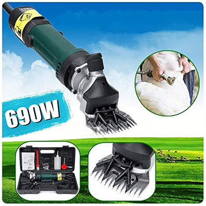 Sheep Shears, 690W Professional Electric Sheep Clippers with 6 Speed, Farm Livestock Clippers Kit Suitable for Thick Coat Animals