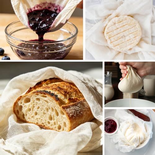 5 PCS Cheese Cloths, 36x36 Inch Cheesecloth Reusable Unbleached, Cheese Cloths for Straining, Cheese Making,Juicing,Baking & Cooking. - size: 36x36in