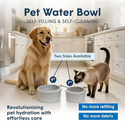 9" Self-Refilling Dog Water Bowl with Wall Unit - size: 9" Bowl, style: Wall Unit