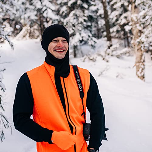 100% Merino Wool Mens Vest - Expedition Heavyweight Vest - Moisture Wicking - color: Blaze Orange, size: Small
