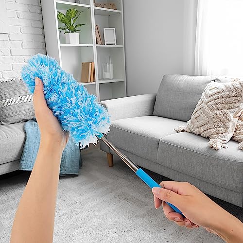 Tanlade 12 Pcs Microfiber Feather Dusters for Cleaning, Bright Color - color: Bright Color
