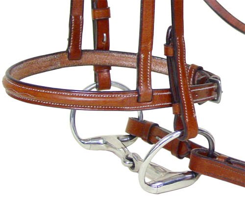 Everyday Raised Fancy Stitched Leather English Schooling Bridle with Laced Reins St. Steel Hardware with 1 Year Warranty. - color: Chestnut, size: Pony