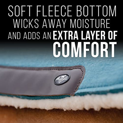 Professional's Choice 100% Steam-Pressed Saddle Pad | Wither Relief and Helps to Protect Against Pressure Points | Soft Fleece Bottom | 31" x 32" | 1 1/4" Felt | Pacific Blue