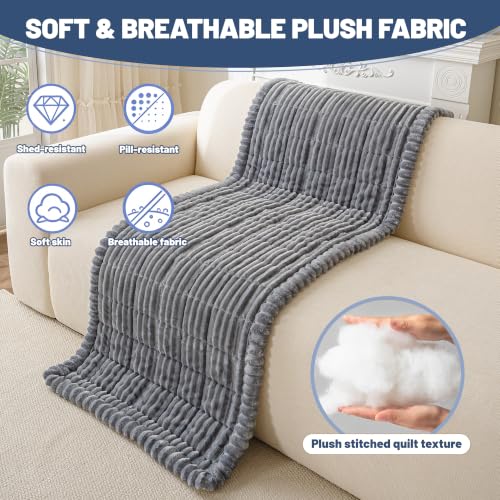 Waterproof Couch Cover for Dogs Washable (Light Grey, 27.6" x 59") - color: Waterproof Grey, size: 27.6"x 59.06"
