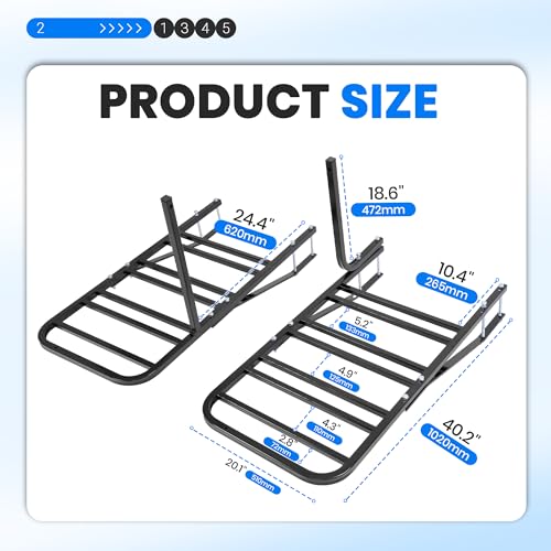 ECOTRIC RV Bicycle Carrier Rack Camper Trailer Rear Bike Mount Rack for 1-4 | Bicycles