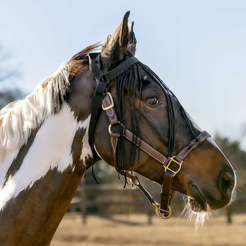Horze Horse Fly Mask Veil, Soft Stretch, Ultra Lightweight Equine Fly Mask - size: M