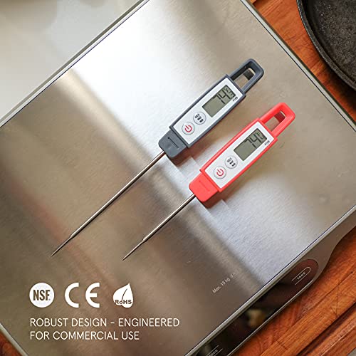 Lavatools PT09C Super-Quick Commercial Grade Digital Thermometer for Cooking, Meat, Candy, Candle, Liquid, Oil, 3" Compact Probe, Splash Proof, °C/°F Toggle, Hold Function - Sesame - color: Sesame, size: Compact