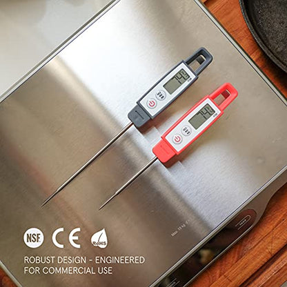Lavatools PT09C Super-Quick Commercial Grade Digital Thermometer for Cooking, Meat, Candy, Candle, Liquid, Oil, 3" Compact Probe, Splash Proof, °C/°F Toggle, Hold Function - Sesame - color: Sesame, size: Compact