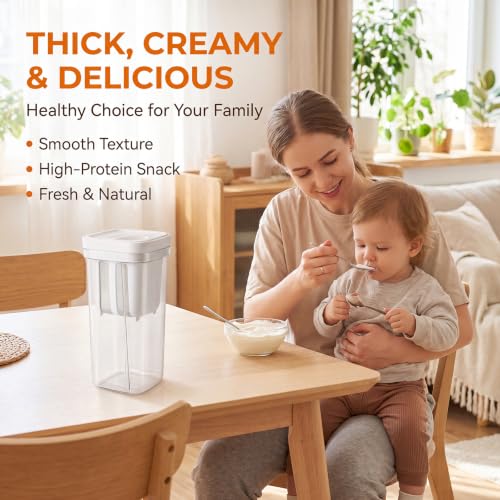 Yogurt Strainer,1800ml Greek Yogurt Strainer,with Stainless Steel Fine Mesh - color: 1800ml