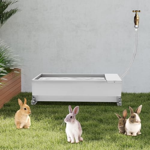 Automatic Livestock Water Tank, Large Capacity Self Filling Dog Waterer Tank, Animal Drinking Water Bowl with Float Valve, Suitable for Farms Home