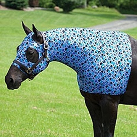 for Horses Small Bubbles Print Zipper Stretch Hood