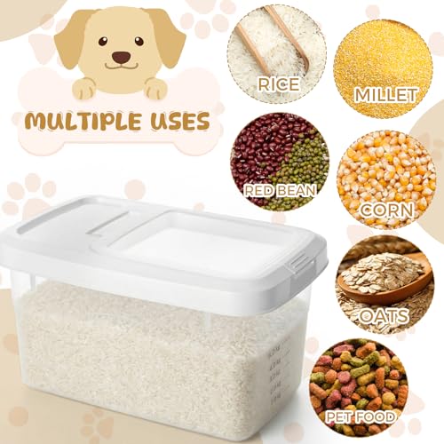 2 Pack 11 Lbs Airtight Dog Food Storage Container with Scoops - size: 11 Lbs