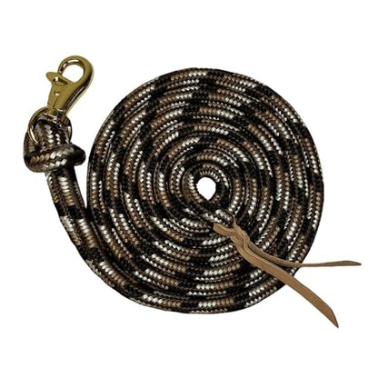Clinician Tri Color Braided Training Lead, Bull Snap, 10 ft, Desert Sand