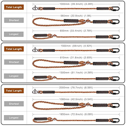 SELEWARE 6.5ft Tree Swing Rope, Adjustable Hammock Straps Hanging Kit - color: Brown-1 Pack, size: 6.5ft