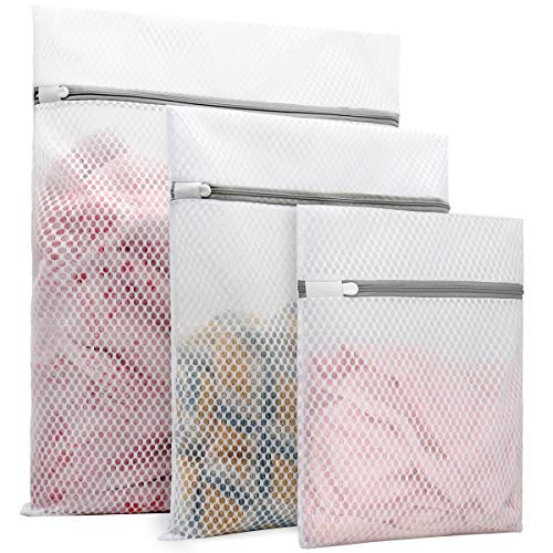 Muchfun 3Pcs Durable Honeycomb Mesh Laundry Bags for Delicates | (1Large, 1Medium, 1Small) - size: 1Large, 1Medium, 1Small
