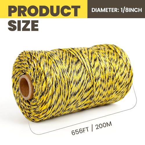 MERIANE Electric Fence Wire 1/8" 656 Feet/200 Meters for Livestock - size: 1/8" 656 Feet/200 Meters