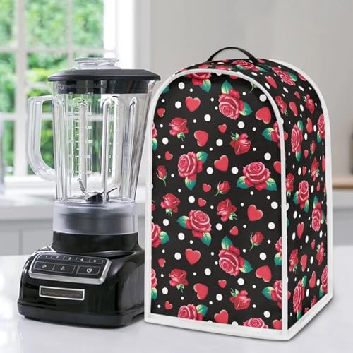 Blender Covers, Rose Waterproof Appliance Cover with Hanging Loop Comfortable and Anti Water Fabric Foldable Protective Cover - color: Fashion Rose