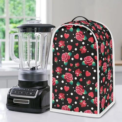 Blender Covers, Rose Waterproof Appliance Cover with Hanging Loop Comfortable and Anti Water Fabric Foldable Protective Cover - color: Fashion Rose
