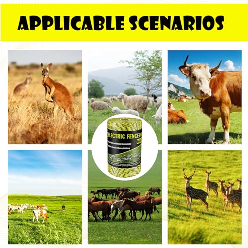 BESTEEL Electric Fence Poly Wire Electric Fencing Polywires 660 Feet 200M - size: 660 Feet