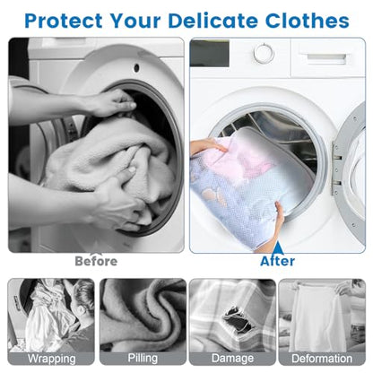 Dntorx 4 Pack X-Large Mesh Laundry Bags for Delicates, 20 x 24 Inches - size: 4 X-Large