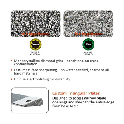 SHARPAL 201H Scissor Sharpener – Adjustable 22°-84° Angle | 325/600 Grit Diamond Plates for Kitchen, Hair Cutting, Sewing Scissors, Lawn Mower Blades, Pruners, Hedge Shears