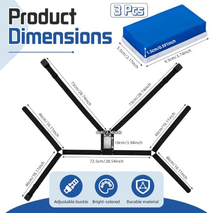 Ram Breeding Marking Harness for Sheep & Goat, 3 Pack Mating Crayon Block - color: Blue