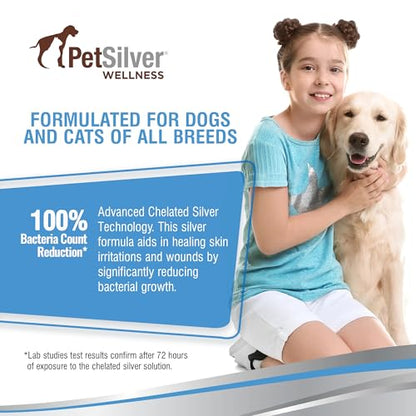 PetSilver Wound Spray, Antibacterial, Healing Aid, USA Made, 4 fl oz - size: 4 oz