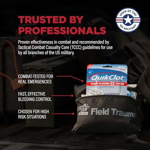 QuikClot Kaolin Clotting Gauze, 2' - size: 3 in x 2 ft