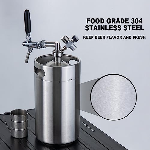 GANCOWISE 270OZ Mini Keg Growler, Pressurized Home Dispenser System