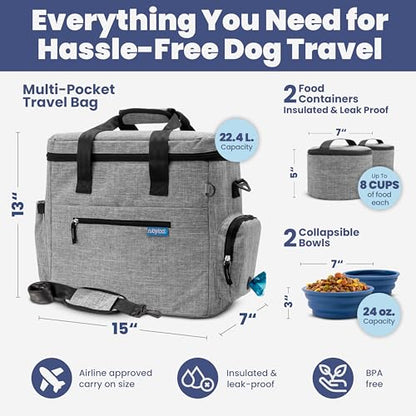 Rubyloo Pet Travel Bundle – Original Doggy Bag (Grey) + Vet-Approved Pet First Aid Kit for Dogs & Cats