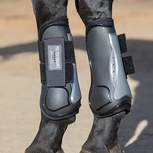 Professional's Choice Pro Performance Show Jump Boots | Front Pair | Universal Size - color: Black, style: Standard Fastener