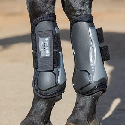 Professional's Choice Pro Performance Show Jump Boots | Front Pair | Universal Size - color: Black, style: Standard Fastener