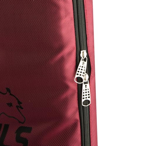 Horse Bridle Bag, Horse Tack Carry Bag with 3 Prong Tack Rack for Halters, Bridle, Harness, Equestrian Reins, Bits and Headstalls (Wine Red)