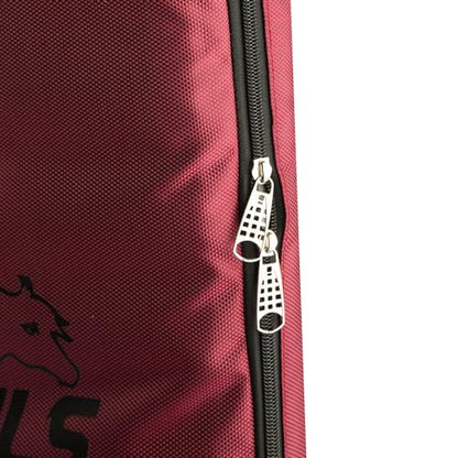 Horse Bridle Bag, Horse Tack Carry Bag with 3 Prong Tack Rack for Halters, Bridle, Harness, Equestrian Reins, Bits and Headstalls (Wine Red)