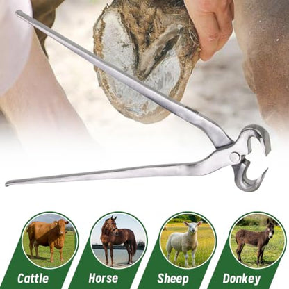 15 Inch Stainless Steel Horse Hoof Nipper Heavy-Duty Hoof Trimmer Cutter