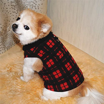 Dog Sweater, Soft Fleece Vest with Leash Ring Pullover Jacket Winter Pet Dog Clothes for Puppy Small Dog Cat Teddy Chihuahua Yorkshire for Christmas (Red, XS) | Winter Jacket,Pet Clothing,Dog Clothes,Puppy,For Small Dogs Cats,Teddy,Cat Apparel,Dog Costume