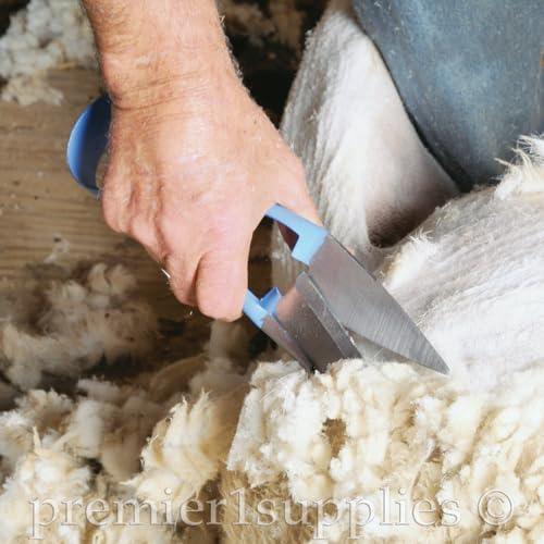 Premier 1 Bent Hand Shear for Wool Sheep & Livestock - 5.5" Blade - Blue